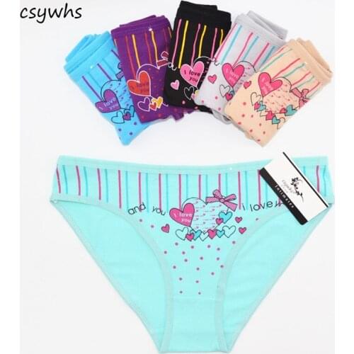 Women Panties Letter Printing Cotton Underwear Underpants for Girls 5pcs M L XL Low Waist Sexy
