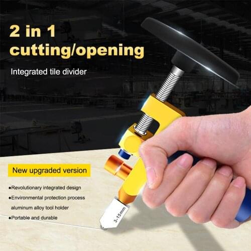 All-In-One Glass Cutter Hand-Held Tile Divider Tile Cutter Push Knife Glass Cutter