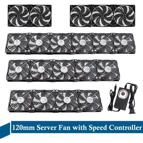 120mmx25mm Cooling fan with Speed Controller 12V 220V Computer Chassis Workstation Radiator 12cm High Speed Violent Server Fan