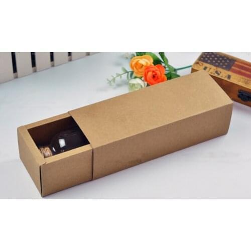 Inner size20*6*6CM Brown Drawer kraft paper gift box/ food biscuit cooky paper box/bread Cake paper box 100piece\lot