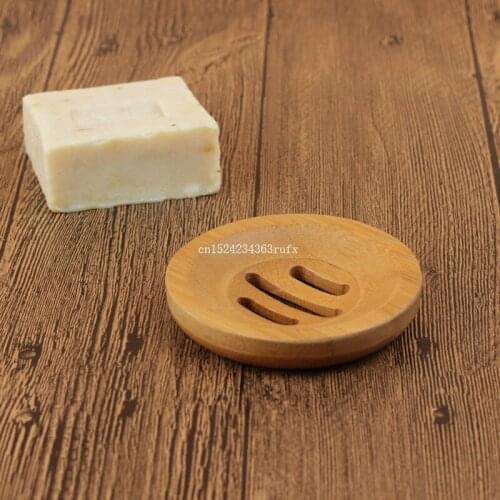 100pcs Natural Bamboo Soap Boxes Wood Soap Dishes Storage Holder Bath Shower Plate Bathroom DHL Fedex Free Shipping