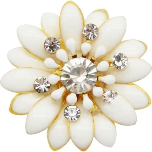 5pcs/pack Enamel Daisy Flower Cabochons Iron Flatback For Jewelry Making Findings Scrapbook Crafts Phone Case Decor