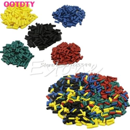 500Pcs Heat Shrink Wire Wrap Sleeve Car Electrical Cable Tube Tubing Polyolefin G08 Whosale&DropShip