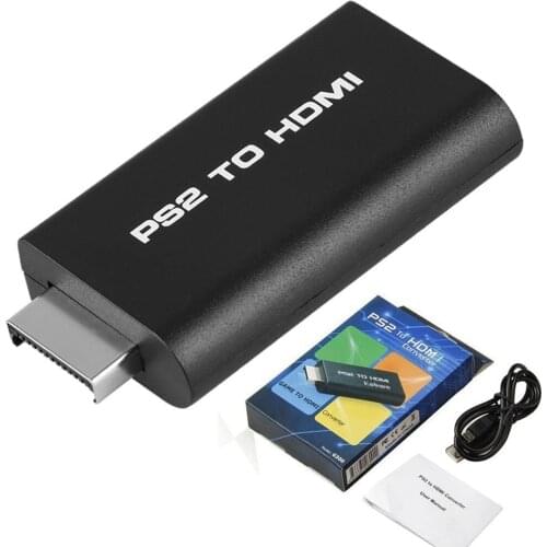 HDV-G300 for PS2 to HDMI 480i/480p/576i Audio Video Converter Adapter with 3.5mm Audio Output Supports All for PS2 Display Modes