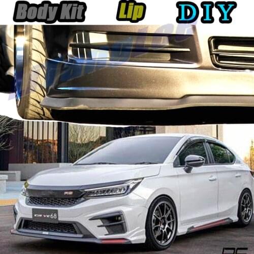 Car Bumper Lip Front Spoiler Skirt Deflector For HONDA City Type Zp ZX S Fit Aria Ballade Grace Modified Body Kit Hella Flush