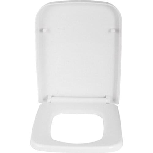 White Square Toilet Seat Soft Close Quick Release Wrapover Top Fix NCG 199
