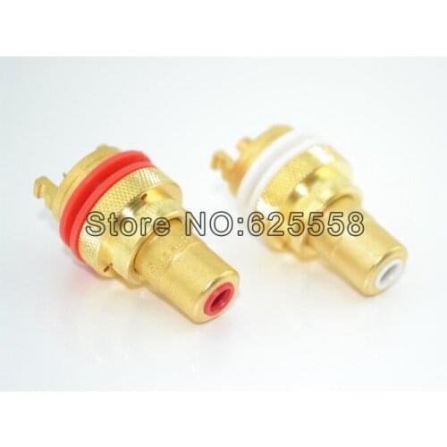 Free Shipping 805-2.5AG RCA Jack RCA Socket Gold Plated jack 4pieces