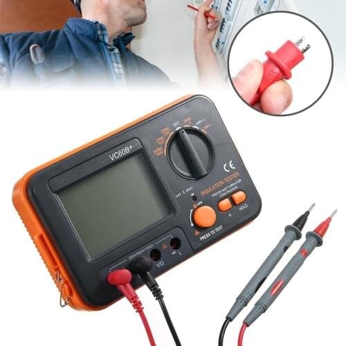 Mayitr Digital Megger 250/1000V Auto Range Insulation Resistance ohm Meter Tester Megohmmeter Voltmeter