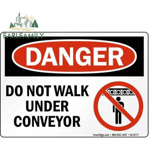 EARLFAMILY 13cm x 9.3cm For Warning Sign Anime Car Stickers Car Accessories Decal Refrigerator Waterproof 3D For JDM SUV RV