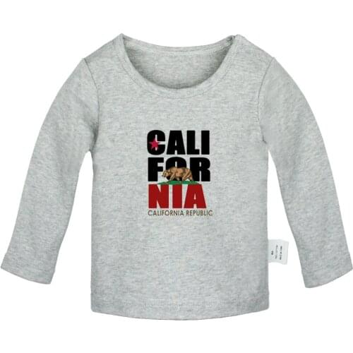 Famous Call For NIA California Republic Ain't NO.1 99 problems Design Newborn Baby T-shirts Toddler color Long sleeve Tee Tops
