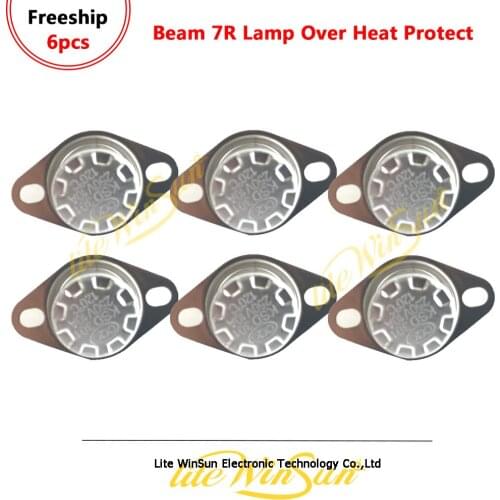 6pcs Beam 7R Moving Head Lighting Lamp Protect Socket Over-Heat Protect Temperature Sensor Ceramic Thermostat