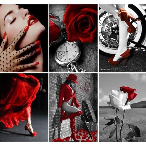 Huacan Diamond Embroidery Sale Flowers Picture Of Rhinestones 5D DIY Diamond Painting Full Square Cross Stitch Portrait Beadwork