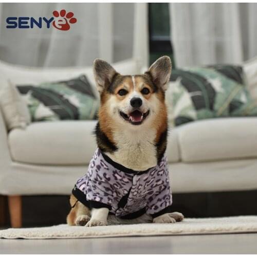 Pet Dog Clothes Autumn New Velvet Fleece Velcro Dog Coat Leopard Winter Dog Jacket Baby Soft Comfortable Vest Chihuahua Clothes
