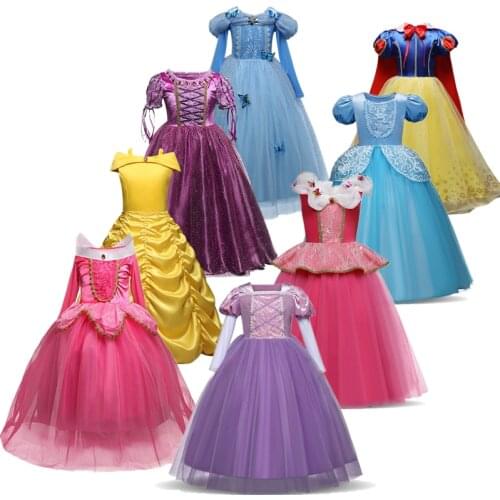 Girls Princess Dress for Kids Halloween Christmas Cosplay Costume Children Party Fancy Girl Dress Up