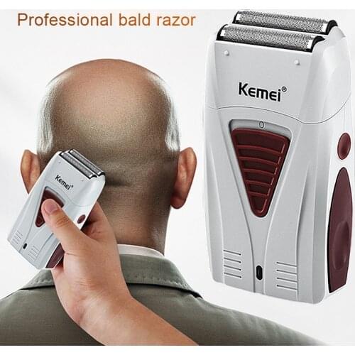 Professional Mini Shaver Floating 2 Blade Rechargeable Electric Razor Wet & Dry for Men Beard Trimmer Shaving Machine KM3382 F43