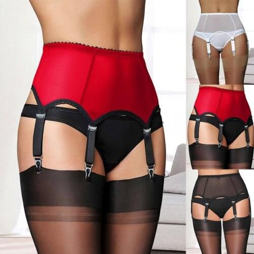 Sexy Garters Women High Waist Mesh Suspender Sexy Garter Belt Lady Elastic Femme Night Club Plus Size 3XL