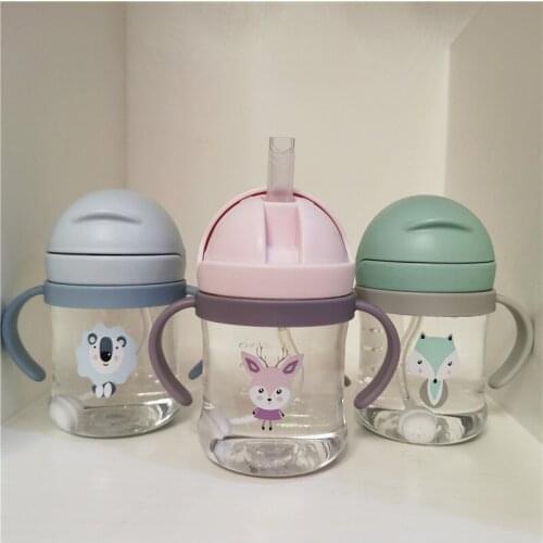 Silica Gel Feeding Kids Toddler Newborn Baby Drink Cups Water Bottles Kids Drinking Sippy A Cup with Straw Copo Infantil Drinker