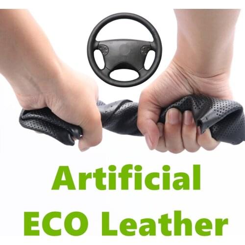 Hand stitched Black Artificial Leather Car Steering Wheel Cover for Mercedes Benz W210 E-Class E320 2000 2001 2002