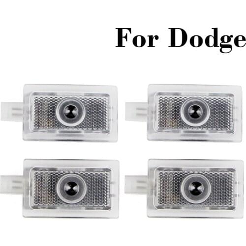 Led Car Logo Door Light For Dodge Challenger SRT Scat Pack Demon Charger Hellcat RT Super Bee Emblem Laser Project Welcome Lamp