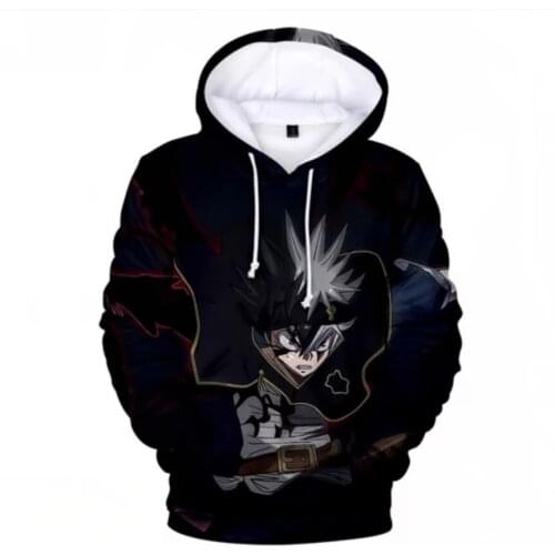 New Black Clover Hoodie Sweatshirt Anime Fashion Casual Streetwear Jackets Black Clover Hoodies Boys/girls Hooded K Kids Clothes