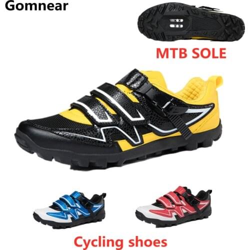 Gomnear Cycling Shoes MTB Bike Shoes Men Self-Locking SPD Bike Shoes Women Cycling Sneakers Mountain Cleat Flat Bicycle Boots