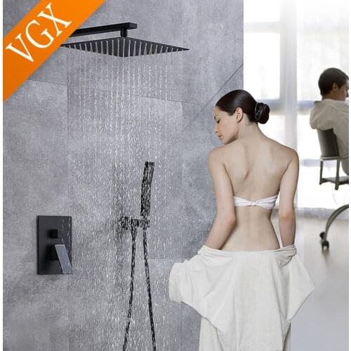 Черные душевые системы VGX China At AliExpress