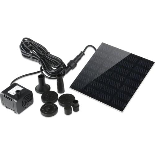 7V 1.2W 180L/H Solar Power Water Pump Aquarium Fountain Pool Garden Pond Submersible Pump Fountain Water Pump Decorative