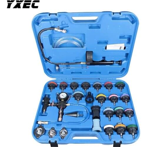 28pcs/set high quality car tank leak tester radiator pressure tester vacuum cooling system test leak detector tools