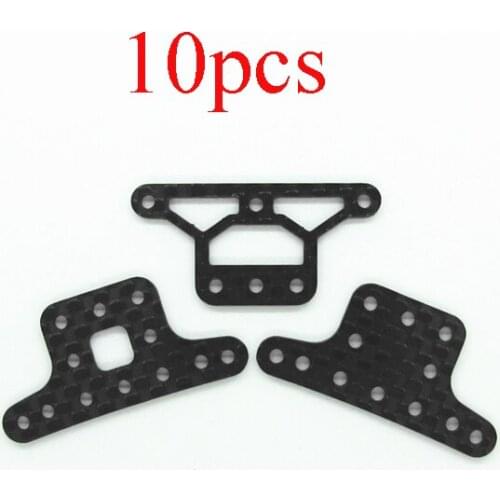 10PCS 4WD 94976/95387 Counterweight Bracket 1.5mm Carbon Fiber Fixed Holder Trestle Support for RC Tamiya Mini 4WD Racing Car
