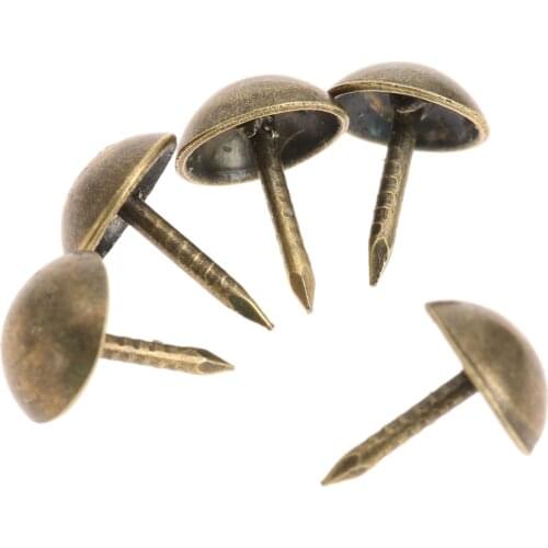 100pcs 7x11mm Antique Bronze Decorative Upholstery Nail Jewelry Gift Box Wood Screws Tacks Stud Pushpin Doornail tachas