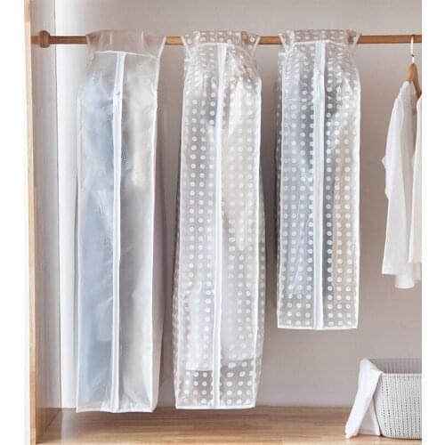 5 Pieces Case For Clothing Home Daily Clothes Transparent Dust Pollution Wardrobe Hanging Moisture Case For Fur Coats Cover