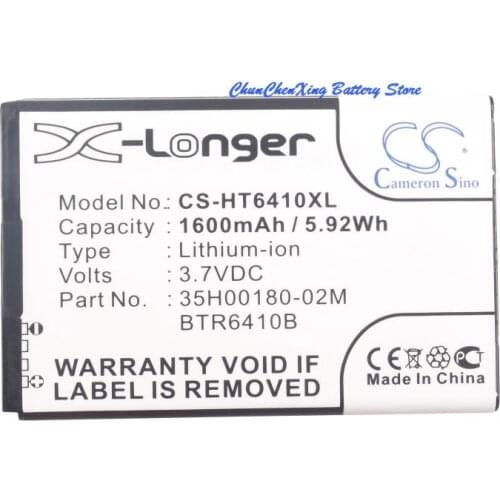 Cameron Sino 1600mAh Battery BTR6410B for HTC/Verizon ADR6410, ADR6410L, ADR6410LVW, Droid Incredible 4G LTE, Fireball