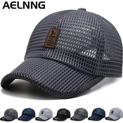 AELNNG Brand Baseball Caps For Men Women Summer Mesh Breathable Sunhat Outdoor Sports Unisex Elastic Cap FT015