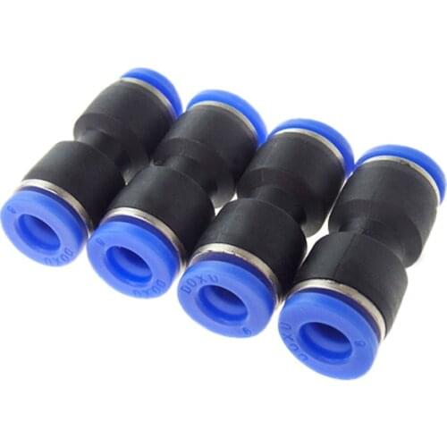 High Quality 10PCS/lot Air Pneumatic Straight Push in Connectors Quick Fittings PU4 PU6 PU8 PU10 PU12 PU14 PU16