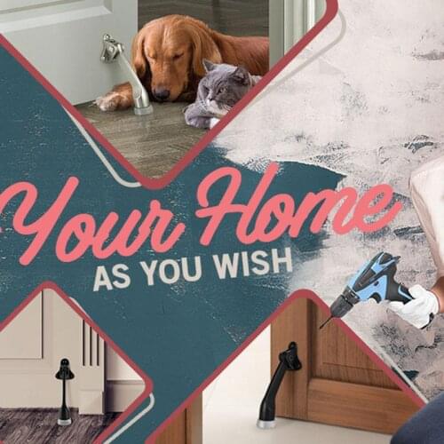 Door Stopper Kick Down Home Door Holder Rubber Buffer Door Mounted Stopper For Home Tools Accessories Door Stopper