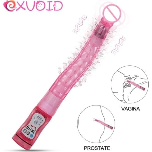 EXVOID Flexible Long Dildo Vibrator Sex Toys for Women G Spot Massager Anal Plug 12 Frequency Silicone AV Stick Vibrator