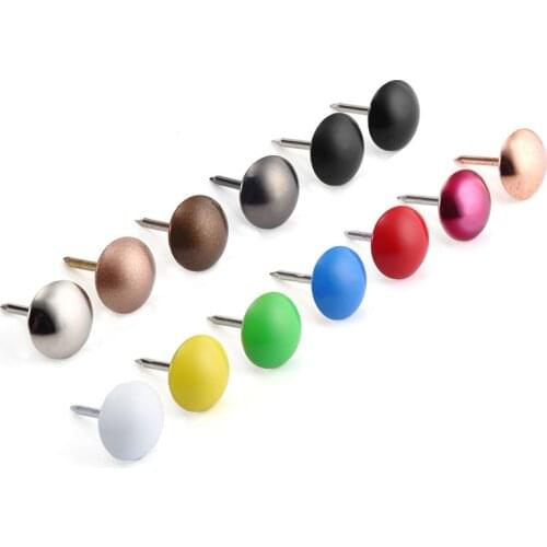 100Pcs 11x17mm Color of the Nail for Retro Jewelry Boxes/Sofa/Door/Decorative Nails Thumbtack/Pneumatic Paint Gun Air Nail