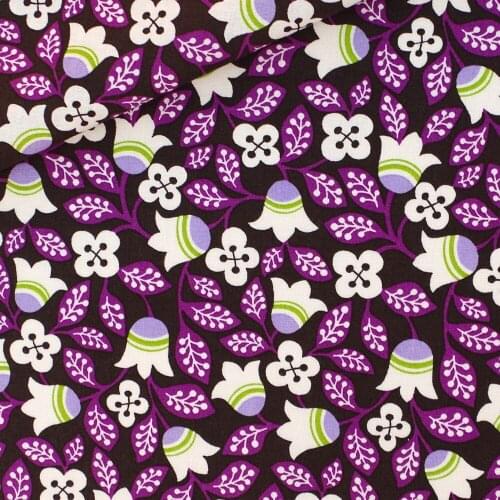 140cmx100cm Cotton Woven Fabric - Bell flower and leaves