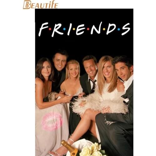 Custom Classical TV Show Friends wall poster Home Decor 27x40cm Canvas Silks for family decoration Canvas Fabric Print Poster