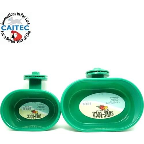 CAITEC Paradise Bird Parrot Bowl Cup Feeder Food Bowl Cup Water Cup Durable Bite Resistant Easy Installation 2 Sizes Available