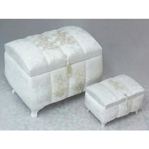 Yarmalı Ruched 2'li Dower chest Cream