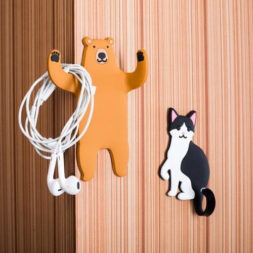 11 style Animal cartoon hook easy to stick non-marking hook multifunctional non-marking adhesive refrigerator magnet crochet