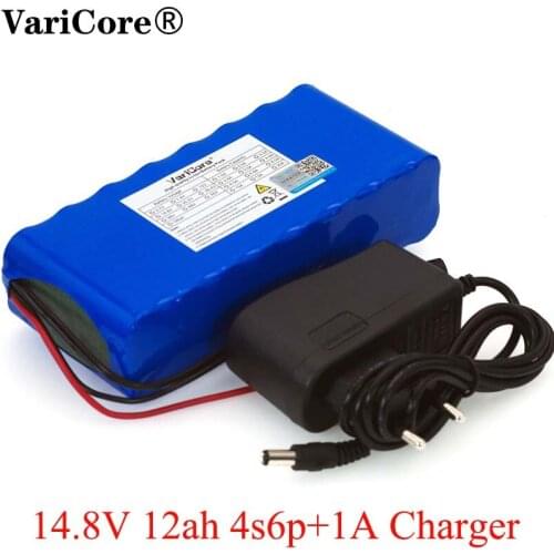 VariCore 14.8V 12Ah 4s6p 18650 li-iom battery pack night fishing lamp heater miners amplifier batteries with BMS+16.8V Charger