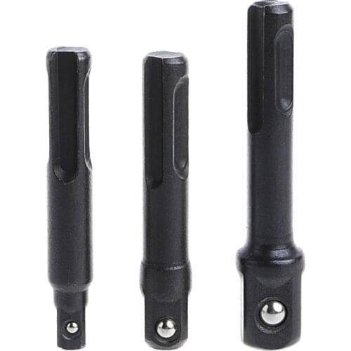 High quality 3 Pcs SDS Plus Drill Socket Driver Set 1/4\" / 3/8\" 1/2\" Chuck Adaptor