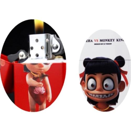 New CHIEF Cute cartoon little goblins color printing Kerosene gasoline petroleum oil Durable Cigarette lighter Men Women Gift