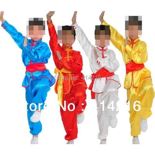 Kids&adults kung fu long sleeve martial arts clothing tai chi performances clothing sets boys girls women men unsix