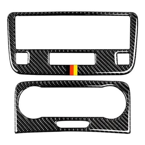 Carbon Fiber Car Air Conditioning CD Control Panel Cover Trim Car Stickers for Mercedes GLK 2013-2015 Car Styling Accessories