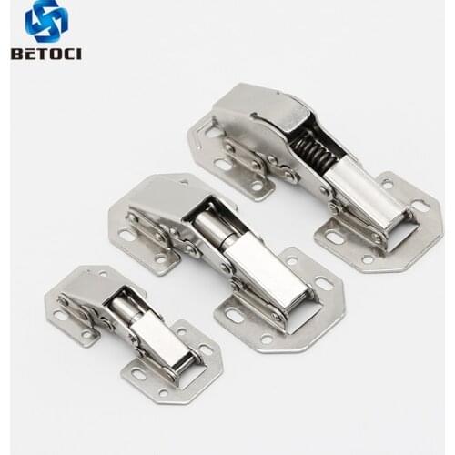 Betoci 90Degree3-4Inch Not Drilling Hole Cabinet Hinge Cabinet door soft closing hinge Hydraulic buffer hinge Furniture hardware