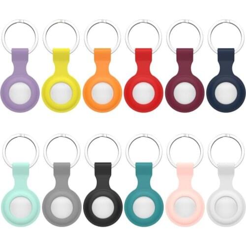 Suitable For Apple Airtags Silicone Protective Sleeve With Metal Keychain Ring Buckle For Travel Belongs Pets Family Dropship