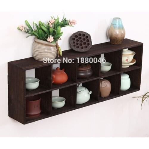 60x21x10cm Burnt Paulownia Wood Tea Trays solid wood teapot shelf Tea Saucer Chinese Kung Fu tea pot Crafts display tray